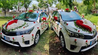 Wedding car decorate with flowers … Car decor [upl. by Inessa702]