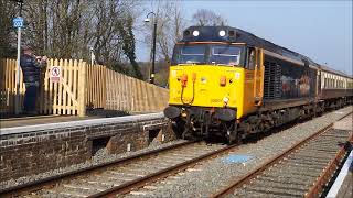 50007 Hercules disguised as 50034 Furious leads the Springtime Hoovering tour into Okehampton [upl. by Anomas680]