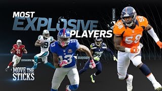 Top 5 Most Explosive Players in the NFL  Move the Sticks  NFL [upl. by Aser]