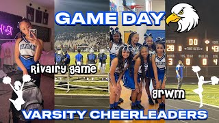 DAY IN THE LIFE OF A VARSITY CHEERLEADER EDITION  School Vlog  Rivalry Game [upl. by Ailegave995]