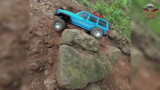 OFF ROAD DANGEROUS TO DRIVE offroad4x4 caroffroad rcmuddy dump rcracingkh excavator [upl. by Tattan]