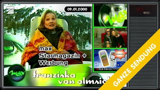 Pro7 MAX Starmagazin mit Franziska van Almsick 09012000 mit Werbung  Trailern [upl. by Haral]