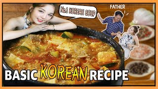 KOREAN TEACHES THE EASIEST WAY OF COOKING KOREAN SOY BEAN PASTE STEW Doenjangjjigae 된장찌개 [upl. by Apur]