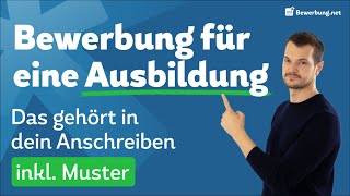 Bewerbung schreiben für eine Ausbildung  So geht es richtig Vorlagen  Muster [upl. by Pineda]