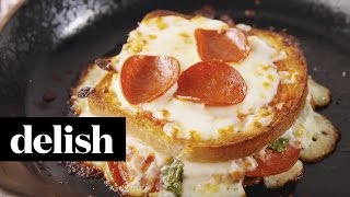 Pizza Grilled Cheese  Delish [upl. by Sadnalor]