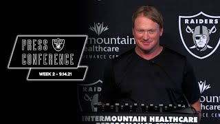 Coach Gruden Recaps Week 1 Win vs Ravens and Looks Ahead to the Steelers  Las Vegas Raiders [upl. by Eelek]