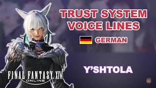 FFXIV  Trust System Voice Lines Yshtola German Voice [upl. by Chiquia]