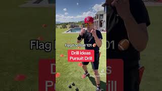 Youth Flag Football Drill Ideas  Perfect cutting and flag pulling for kids flagfootball shorts [upl. by Anotyad]