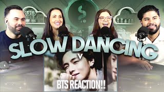 V of BTS quotSlow Dancing MV  Live Performancequot Reaction  Such a catchy song 😮🔥  Couples React [upl. by Aicad251]