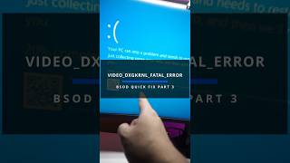 BSOD quick fix VIDEODXGKRNLFATALERROR part 3 shorts [upl. by Kylen]