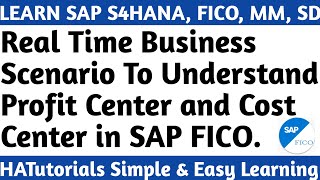 Cost Center and Profit Center Real Time Business Scenario in SAP S4HANA FICO [upl. by Aielam329]