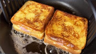 This is my favorite recipe Easy breakfast Egg amp Toast Delicious Ham Cheese French Toast Sandwich [upl. by Lydie]