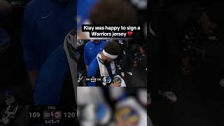 Klay signed a Warriors jersey ❤️ shorts [upl. by Maddalena]