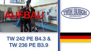 Aufbauvideo der barrierefreien TW 242 PE und TW 236 PE 2SäulenHebebühnen von TWIN BUSCH® [upl. by Genaro373]