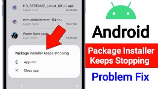 How to Fix Package Installer Keeps Stopping Problem On Android  Package Installer Has Stopped Solve [upl. by Carina]