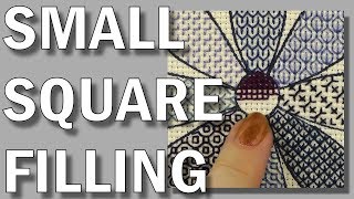 Blackwork Embroidery  Blackwork small square filling  Hand embroidery tutorial [upl. by Nhepets]