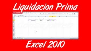 Como liquidar la prima en excel 2010 [upl. by Asiret428]