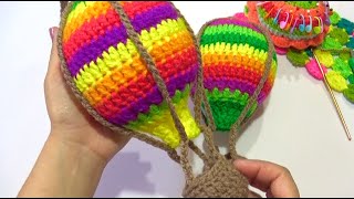 GLOBOS AEROSTATICOS TEJIDOS A CROCHET PARA DECORAR [upl. by Erastus]