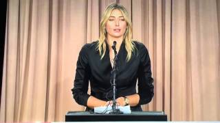 Maria Sharapova Drug Test Fail Press Conference 7th March 2016 [upl. by Chitkara448]