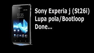 Sony Experia J ST26i Lupa pola bootloop Flash via Flashtool 100 Sukses [upl. by Anner]