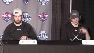 32224  Omaha Hockey Frozen Faceoff Semifinal Postgame Press Conference Gabinet Miller amp Urdahl [upl. by Connor]