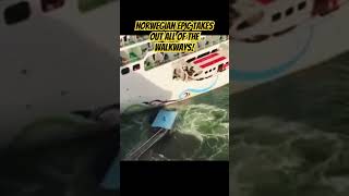 When Cruise Ships Crash Norwegian Cruise Lines Epic Crashes Into Dock In Puerto Rico 2019 [upl. by Stephenson470]