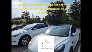 Model 3 LR 2021 75 kWh contre Model Y LR 75 kWh consommation recharge le match [upl. by Aisset]