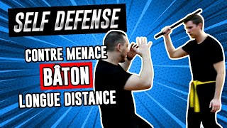 Comment se défendre contre une menace bâton à longue distance Self défense  Combat de rue [upl. by Pepper967]