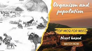 organism and population class 12 top MCQ from NCERT biologymcqs neetbiologymcqs kvsbiology mcqs [upl. by Ahsitauq]