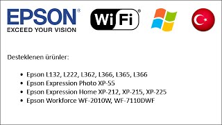 Setup nasıl Epson yazıcıları 2014 WiFi kullanmak için Win TR [upl. by Nosreffej]