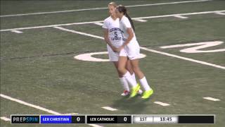 Lexington Catholic Diaper Dandy Kennedy Tranter scores on Lexington Christian on a break away [upl. by Iemaj712]