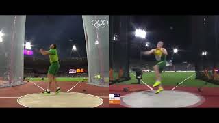 Virgilijus Alekna vs Mykolas Alekna Discus Throw Technique Comparison [upl. by Naejarual153]