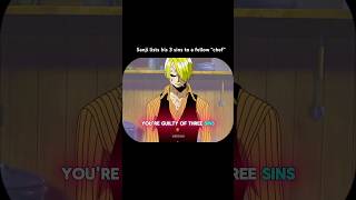 Sanji lists his three sins to a fellow “chef” sanji onepiece anime animemoments [upl. by Arahsal]