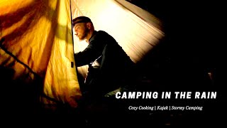 Rainy Camping Cooking  Hot Tent  Kajak tour [upl. by Glimp]