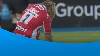 Richie Hibbards great hit on Brad Barritt [upl. by Xuerd]