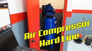 Quincy QT54 Shop Air Compressor Hard Line Install [upl. by Paula343]