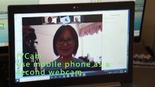 Use iVCam app to turn your mobile phone into a second webcam for handon art class [upl. by Ahsilef]