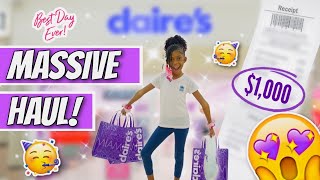 Claires Shopping Spree Haul The Ultimate MustHaves [upl. by Aekahs]