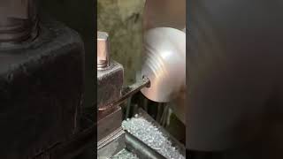 Aluminium Piston Cutting in Small Tool shortsfeed automachine lathemachine [upl. by Naihtsirc]