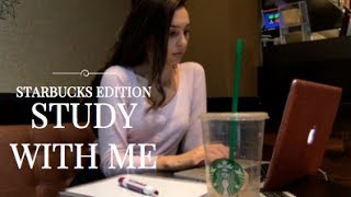 STUDY WITH ME  STARBUCKS EDITION 2 HOURS w STUDY MUSIC  America Revere [upl. by Ennaillij140]