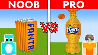 NOOB vs PRO FANTA SODA HOUSE Build Challenge in Minecraft [upl. by Anahc]