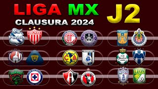 FECHAS HORARIOS Y CANALES PARA LA JORNADA 2 DE LA LIGA MX CLAUSURA 2024 [upl. by Anomas]