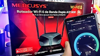 Mercusys MR70x WiFi 6 para usar 100 da sua internet de FIBRA [upl. by Tnelc650]