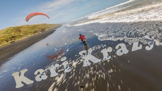 Kari Krazy  Sunny saturday in Karioitahi beach park paragliding fpv newzealand [upl. by Wendall]