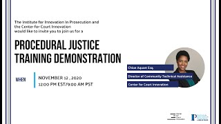 Procedural Justice for Prosecutors Training Demonstration [upl. by Lissi567]