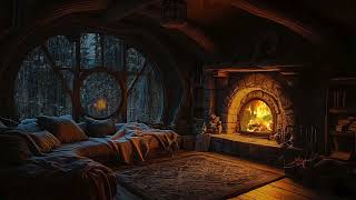 Warm Light In Cozy Room With Fireplace And Sleeping Pets Enjoy Comfort In Your Soul And Sleep Well [upl. by Ontina667]