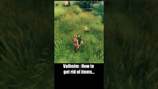 Valheim  How to destroy items or get rid of items Shorts [upl. by Goodyear359]