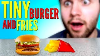 TINY BURGER amp FRIES  How To Make Mini McDonalds Meal [upl. by Neirod]