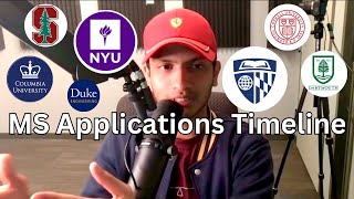 MS Application Timeline I Followed and Got into NYU  For Fall 2025 Applicants [upl. by Lever]