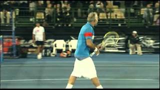 Leconte amp Bahrami v Llodra amp Wawrinka World Tennis Challenge Adelaide 2012 [upl. by Mehs]